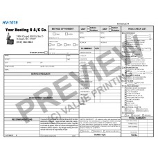 HV-1019 HVAC & Plumbing Work Order Invoice Combo